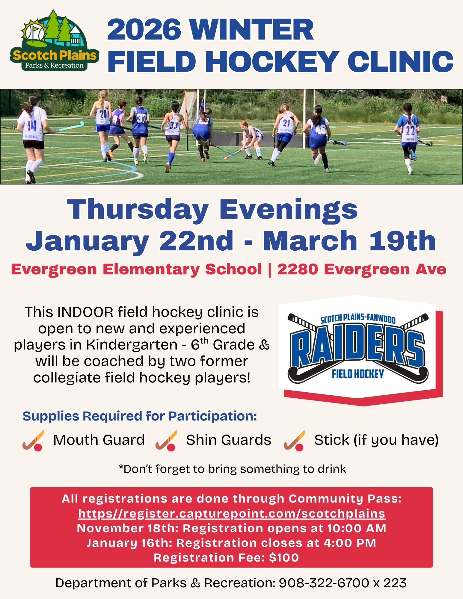 2026 Winter Field Hockey Clinic